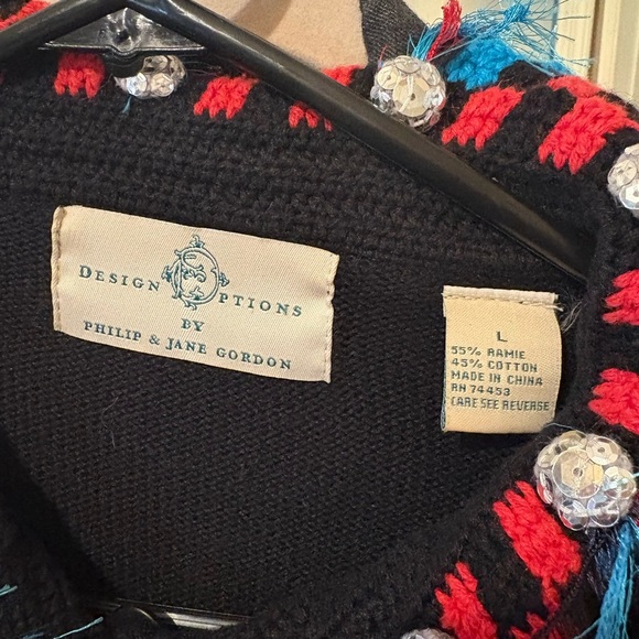 Black with Red and Blue Embroidery - Picture 2 of 3